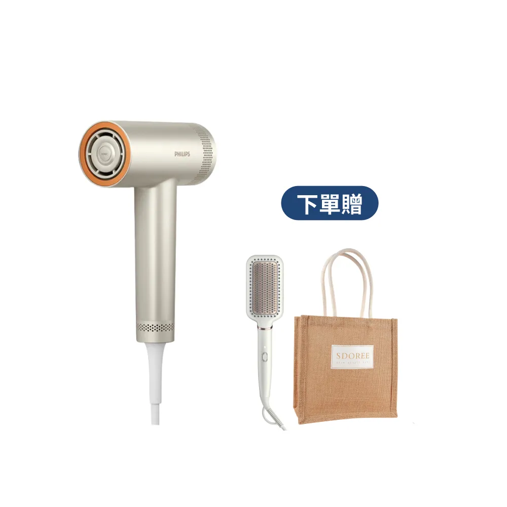 【Philips 飛利浦】momo獨家 BHD837/51 BLDC高速護髮吹風機(銀色/11萬轉馬達/2億負離子/極速快乾/官方直營)