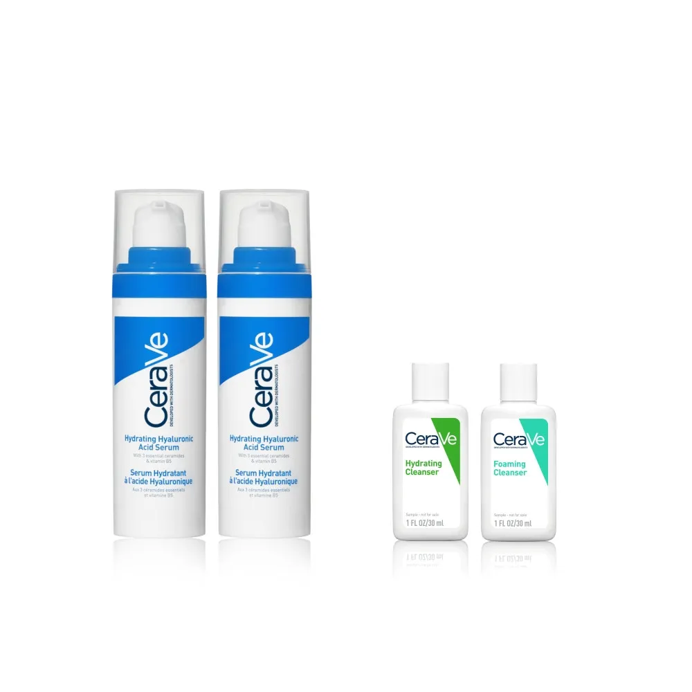 【CeraVe 適樂膚】保濕雙入組★全效水光B5玻尿酸修護精華 30ml*2_F