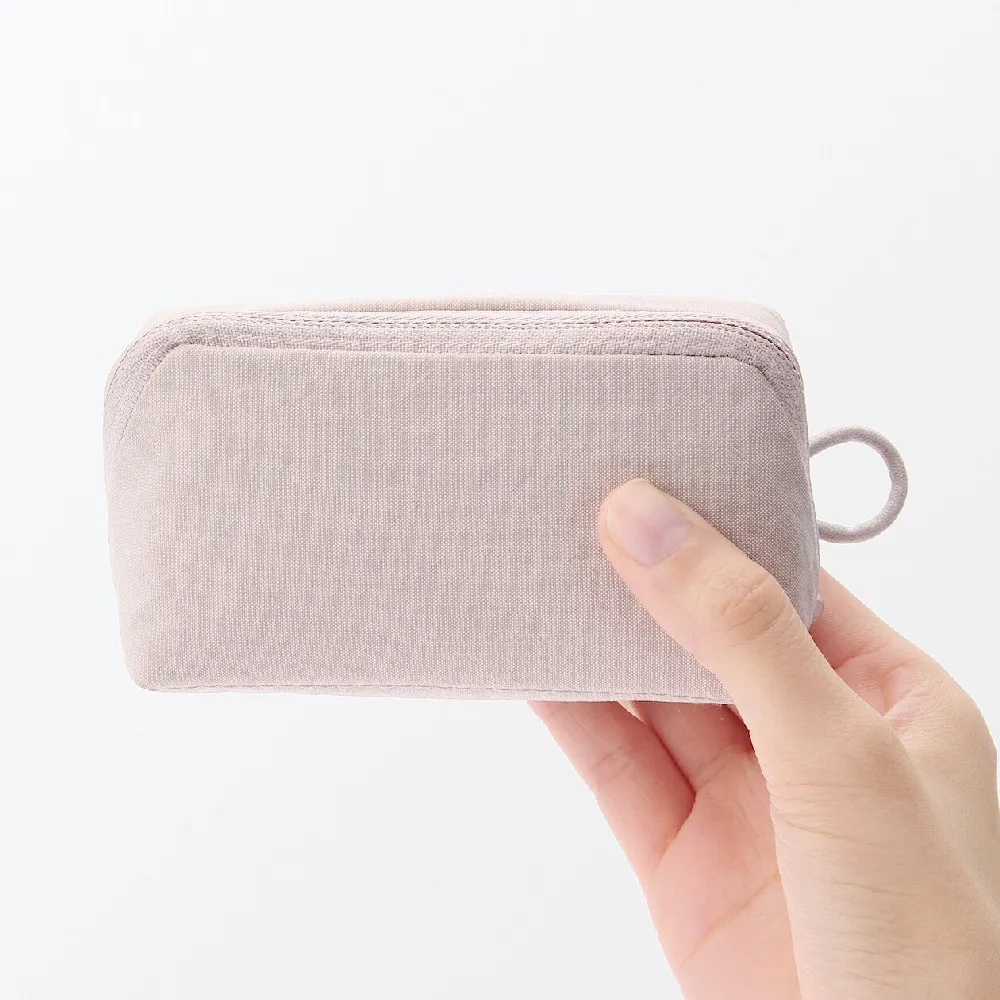【MUJI 無印良品】皺褶尼龍廣口收納袋/S.約11*6*3.5cm(共3色)