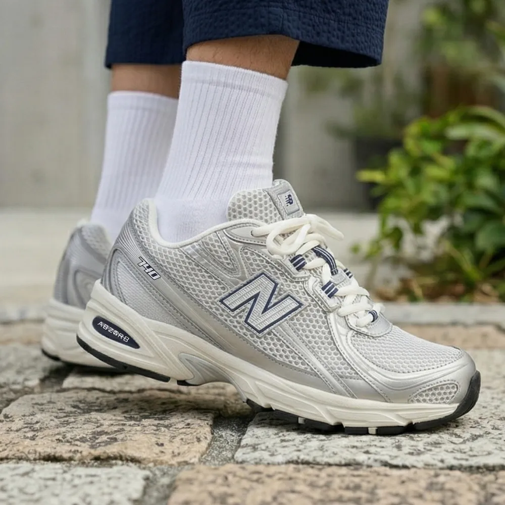 【NEW BALANCE】NB 740復古鞋/運動鞋_U740GC2-D_中性_奶油銀藍
