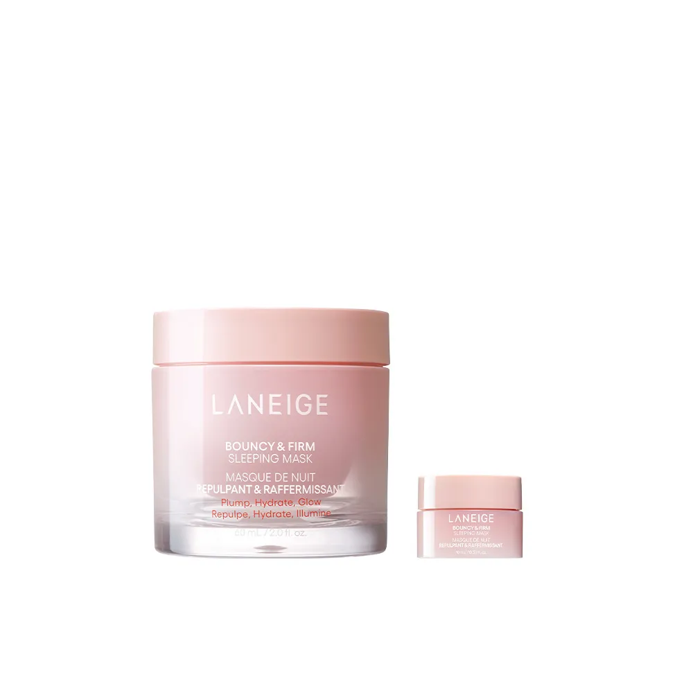 【LANEIGE 蘭芝】官方直營 粉澎潤睡美人晚安面膜 60ml(蘭芝 晚安凍膜 緊緻 撫紋 膠原蛋白)
