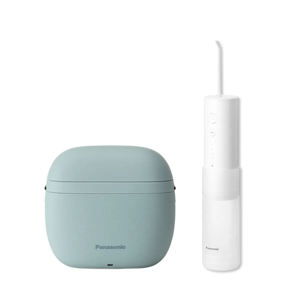 【Panasonic 國際牌】日本製掌上型3枚刃電鬍刀ES-P330U-B+噴射水流沖牙機EW-DJ31-W