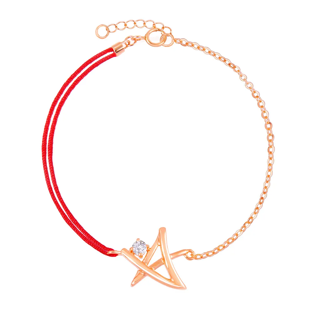 【Just Diamond】鎮金店 18K玫瑰金 Rosy wishes-星星 鑽石手鍊