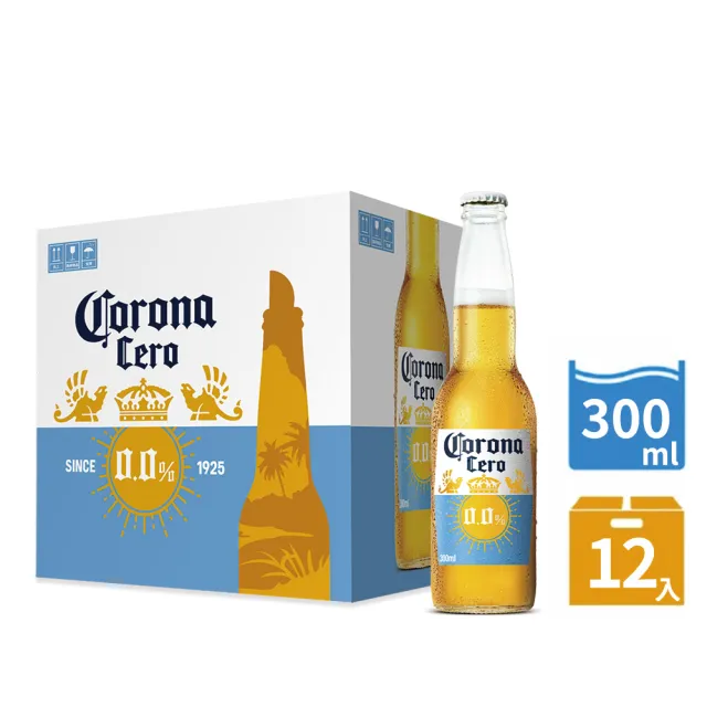 【CORONA】可樂娜 Cero零酒精啤酒風味飲料 無酒精飲料 (300mlx12入/箱)(即期品效期至2026/12/8)
