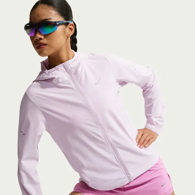 【NIKE 耐吉】外套 女 運動連帽外套 防潑水 AS W NK SWIFT RPL PKBL JKT 粉 HQ0651-583 (3S5070)