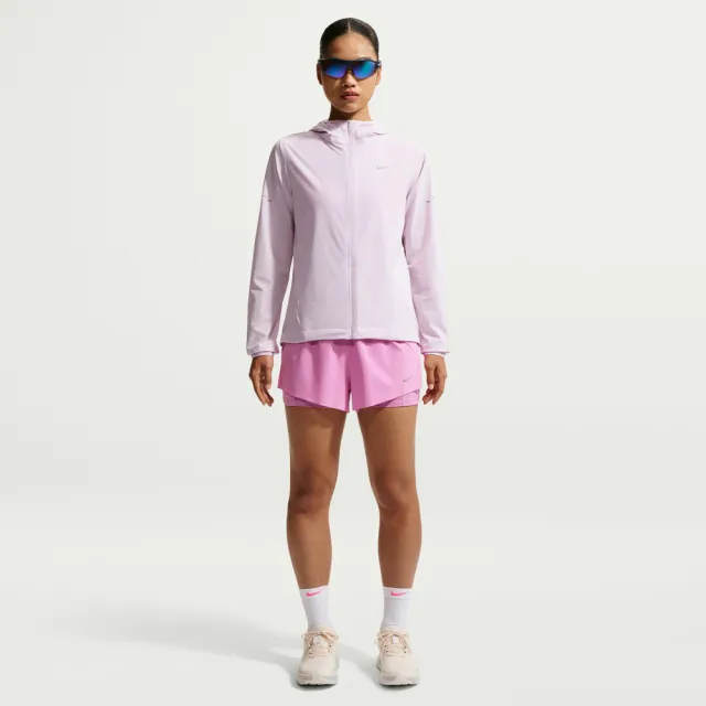 【NIKE 耐吉】外套 女 運動連帽外套 防潑水 AS W NK SWIFT RPL PKBL JKT 粉 HQ0651-583 (3S5070)