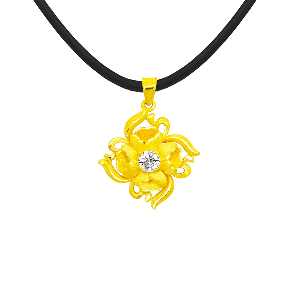 【今生金飾】花開富貴墜(黃金墜飾)