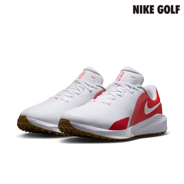 【NIKE GOLF】男女同款 Nike Infinity G 24 寬版高爾夫鞋 紅/白色(FN0565-106)