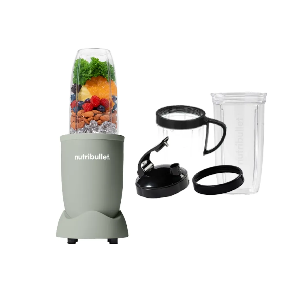 【nutribullet 紐粹樂】900瓦Pro強效營養瞬萃果汁機NB-201(薄荷綠/登記送珂珂透洗碗精)