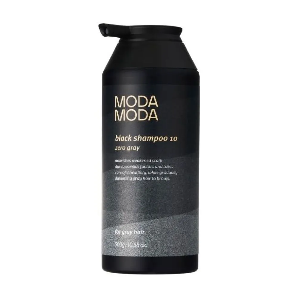 【MODA MODA】正貨保證 向原廠正式進口 ZERO GRAY 黑色洗髮精300g(白髮/黑髮/賦活喚黑/黑髮素)