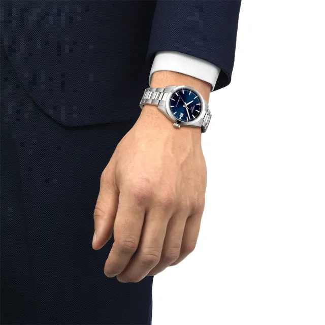 【TISSOT 天梭】紳士時尚80小時動力儲存機械錶-38mm 雙11 送禮(T1658071104100)