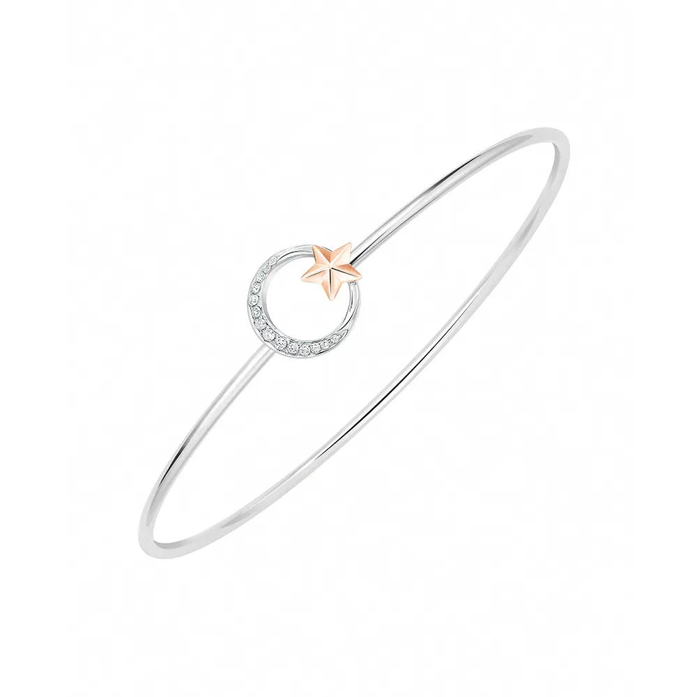 【Just Diamond】鎮金店 18K金 星辰浪漫 鑽石手環