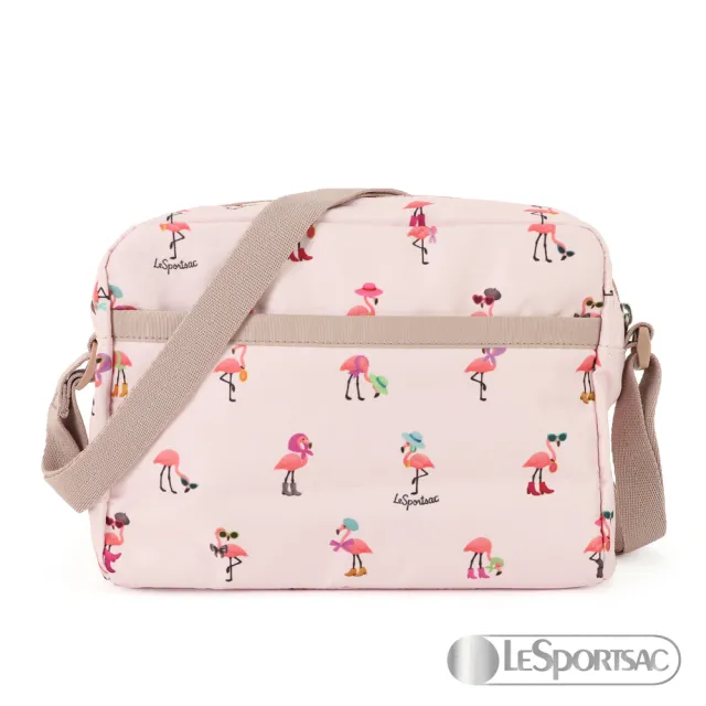 【Lesportsac】側背隨身包(粉漾火鶴)