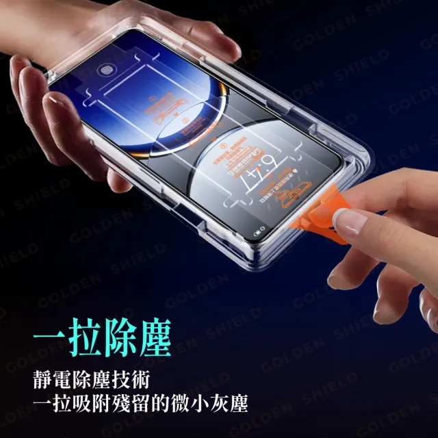 【GOLDEN SHIELD】防窺滿版玻璃貼秒貼 保護貼適用iPhone Duo 摺疊機保護貼 i18 蘋果摺疊機 除塵定位神器