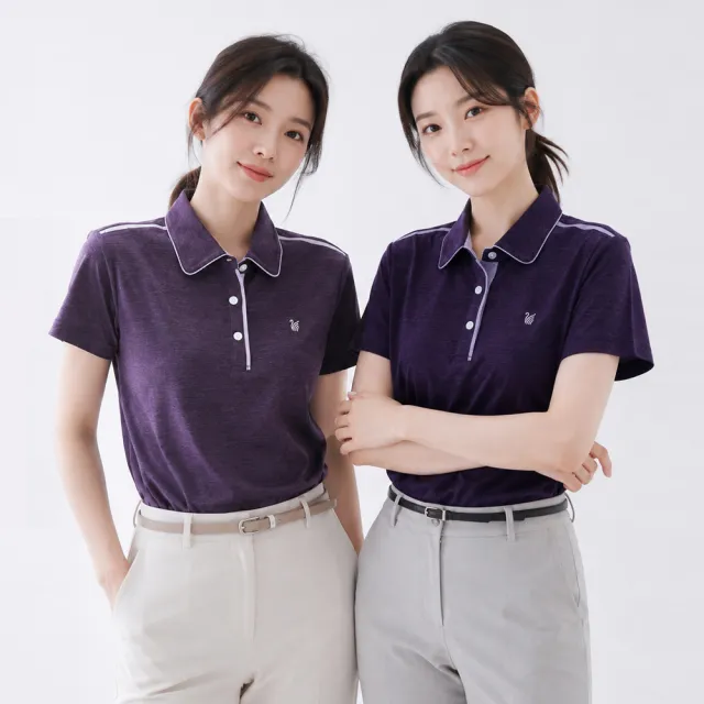 【遊遍天下】女款格紋抗UV防曬吸濕排汗短袖POLO衫(M-5L大尺碼)