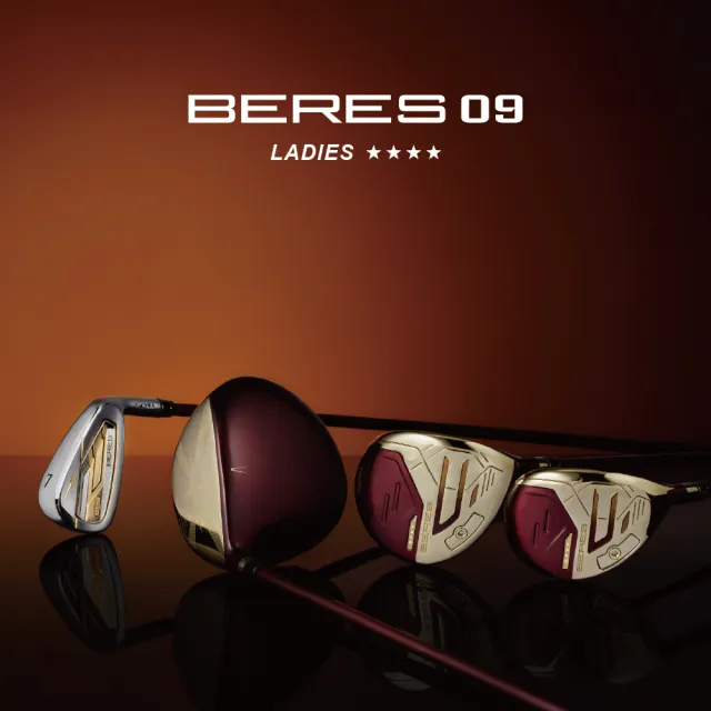 【HONMA 本間高爾夫】BERES 09 4星 女款 ARMRQ 4FX 2木+多功能桿+鐵桿5支組(7-10.SW)高爾夫球桿 不含球袋