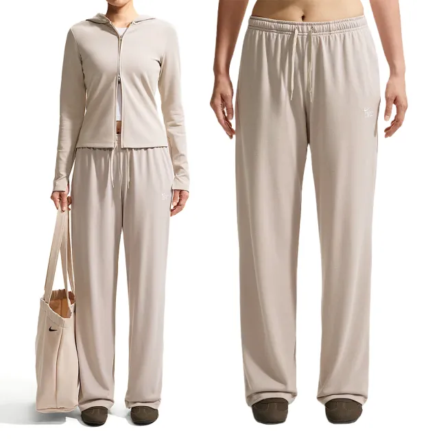 【NIKE 耐吉】As W Nsw Chill Knit Ltwt Oh 長褲 女款 奶茶色 IQ0093-236