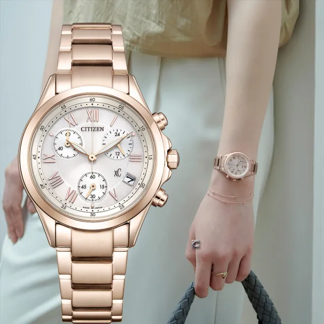 【CITIZEN 星辰】xC系列 自信魅力 光動能 計時腕錶 女錶-FB1405-58A