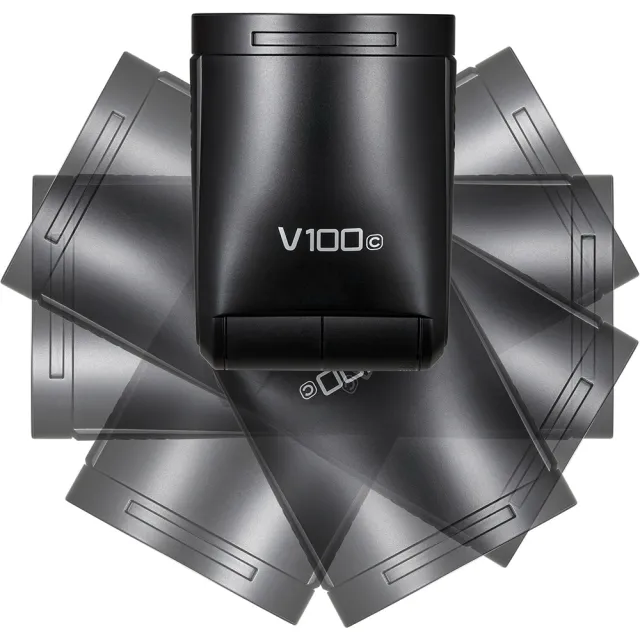 【Godox 神牛】V100 TTL 鋰電池圓燈頭閃光燈 (公司貨) 機頂閃光燈 中文顯示 彩色觸控螢幕 100W