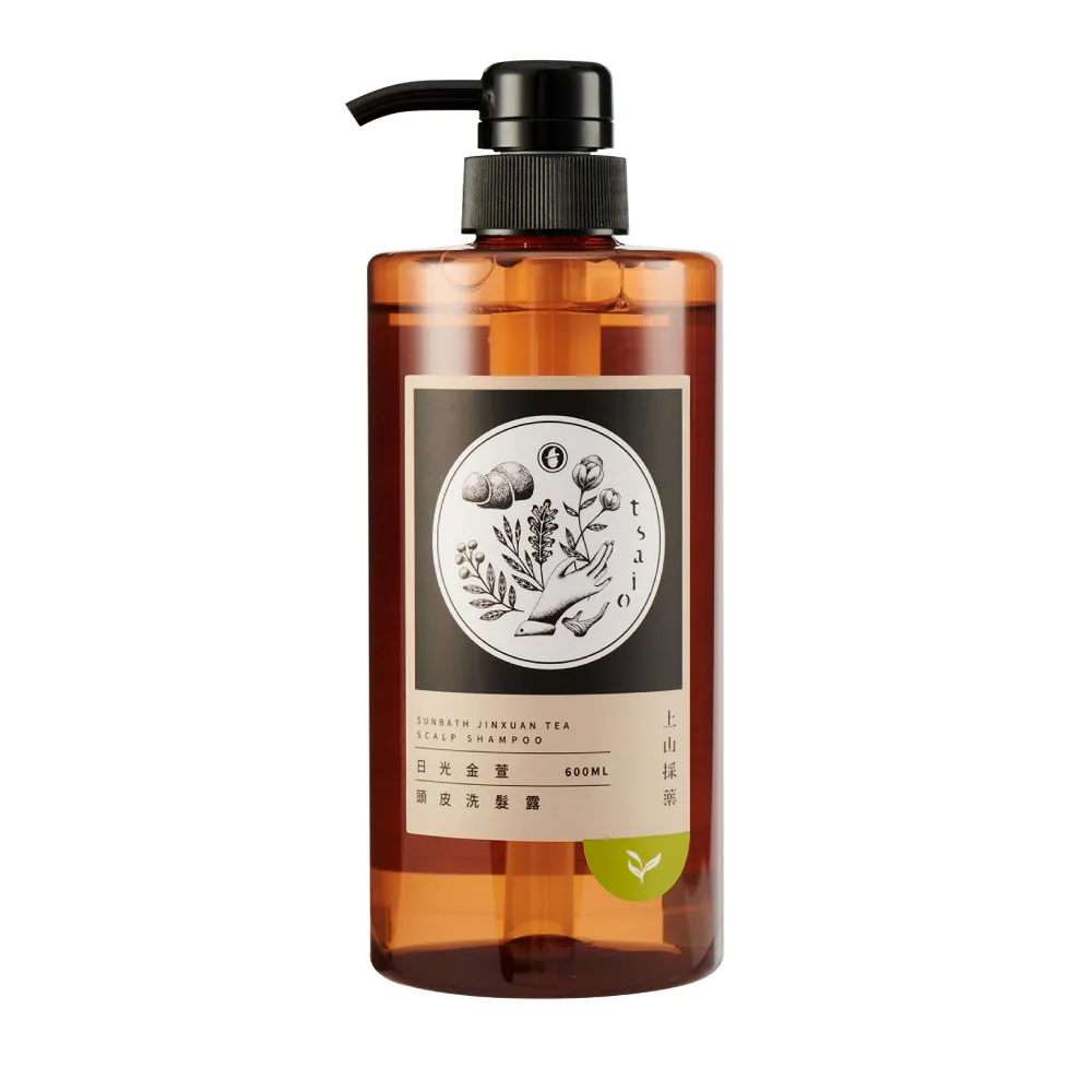 【tsaio 上山採藥】台灣茶系列洗髮露600ml(任選1入/金萱茶/紅玉/東方美人/文山包種洗髮精)