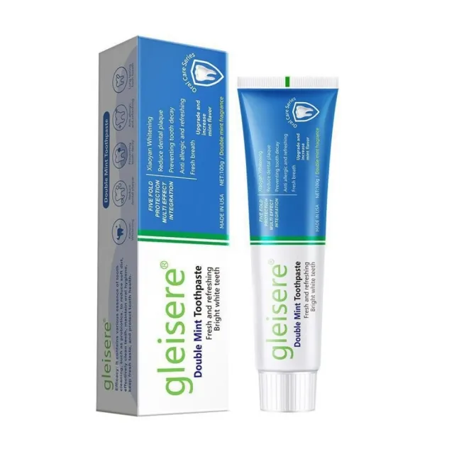 【iBloom】gleisere雙倍薄荷牙膏100g 8入組 (去黃去漬 清新口氣 強韌牙釉 呵護牙齦)