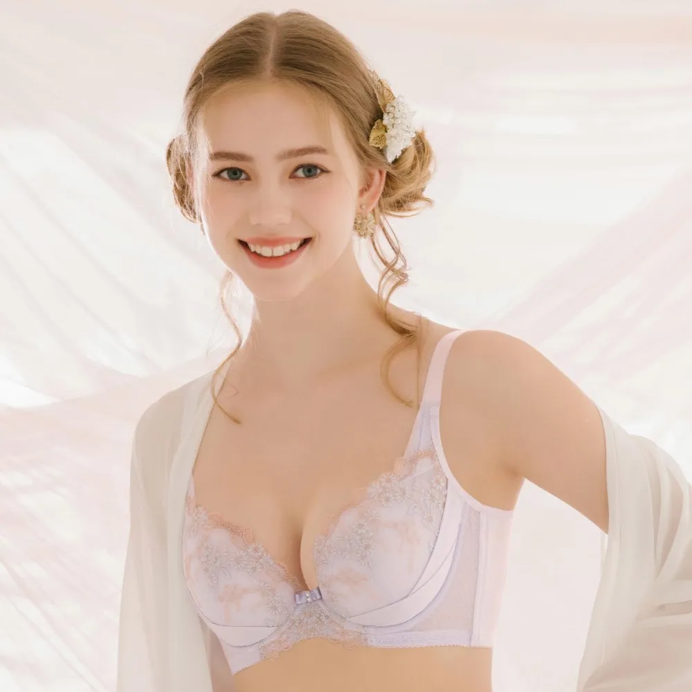 【EASY SHOP】Miss Audrey-芙蘿拉-大罩杯顯瘦內衣(清晨灰)