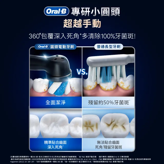 【Oral-B 歐樂B】iO9 微磁電動牙刷-黑/白 兩色可選 頂級口腔照顧