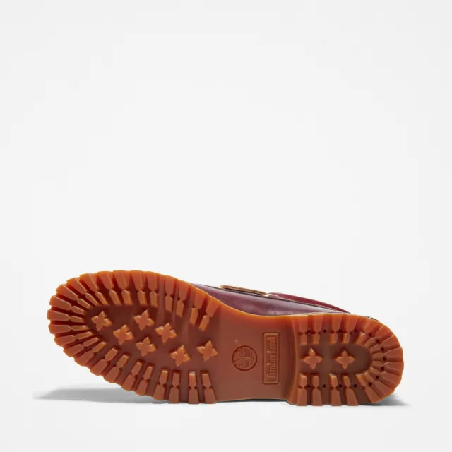 【Timberland】男款酒紅色經典三孔帆船鞋(50009648)