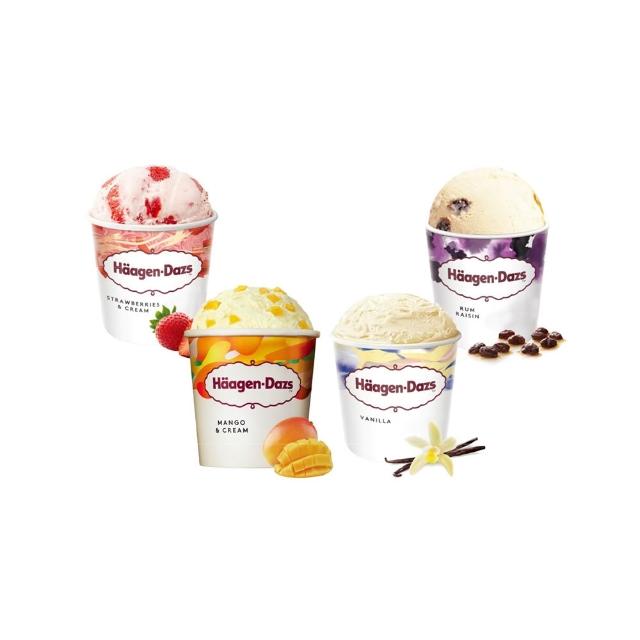 【Haagen-Dazs 哈根達斯】人氣品脫4入組 (搶先買$175/杯) 熱賣口味 夏日果戀 中秋 禮物