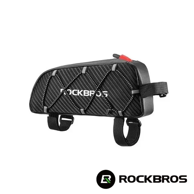 【ROCKBROS】洛克兄弟 自行車上管袋 1L(上管包/車包/收納包/車袋/單車/導航/039BK)