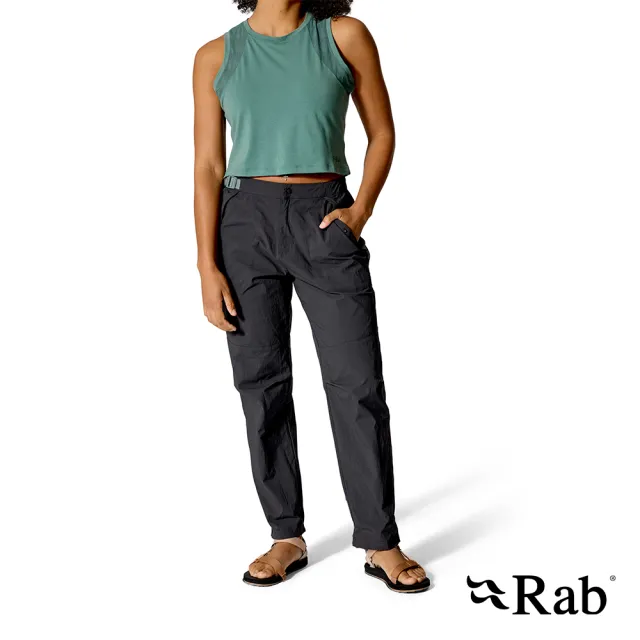 【RAB】Rowtor Pants Wmns 戶外耐磨彈性長褲 女款 煤炭黑 #QFW08