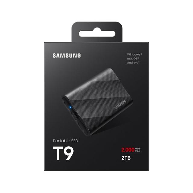 【Samsung 三星】T9 2TB Type-C USB 3.2 Gen 2x2 外接式ssd固態硬碟(MU-PG2T0B/WW)