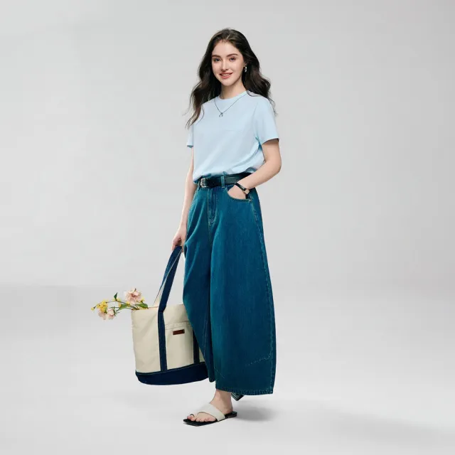 【GIORDANO 佐丹奴】女裝冰藻泥涼感短袖T恤(多色任選)