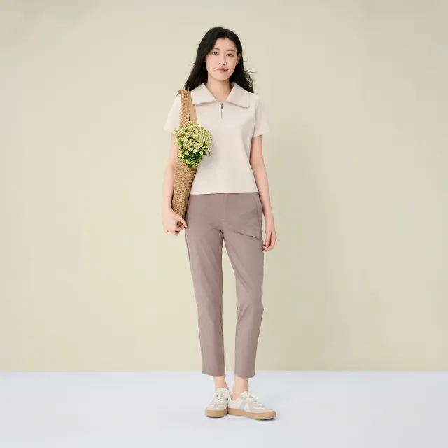 【GIORDANO 佐丹奴】女裝易打理輕薄涼感長褲(多色任選)