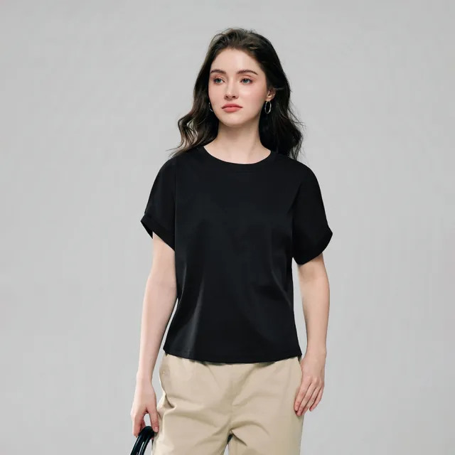 【GIORDANO 佐丹奴】女裝液氨保型寬鬆短袖T恤 Liquid Touch系列(多色任選)