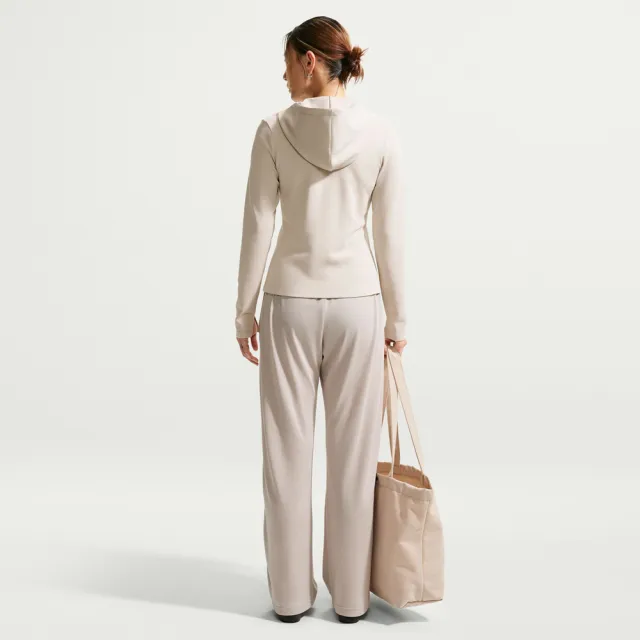 【NIKE 耐吉】長褲 女 運動褲 中腰 直筒 AS W NSW CHILL KNIT LTWT OH PA 米 IQ0093-236
