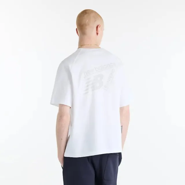 【NEW BALANCE】NB 短袖上衣 男 寬鬆版型 美規 白 MT62F506WT