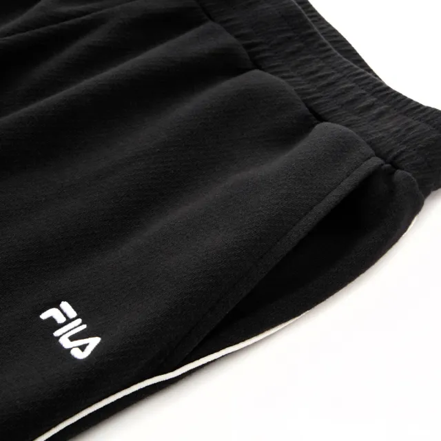 【FILA】女針織平口長褲-黑色 5PNA-5718-BK