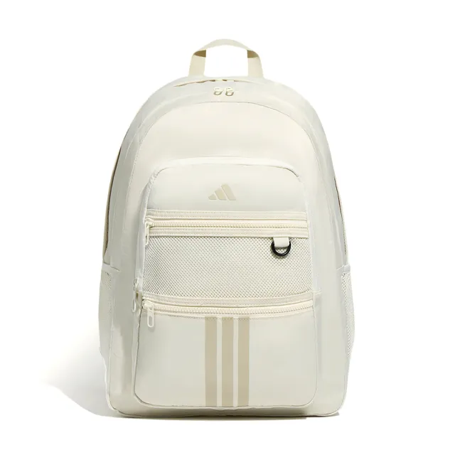 【adidas 愛迪達】Std Pkt Bp 白色 多口袋 書包 雙肩包 運動 休閒 後背包 KY9953