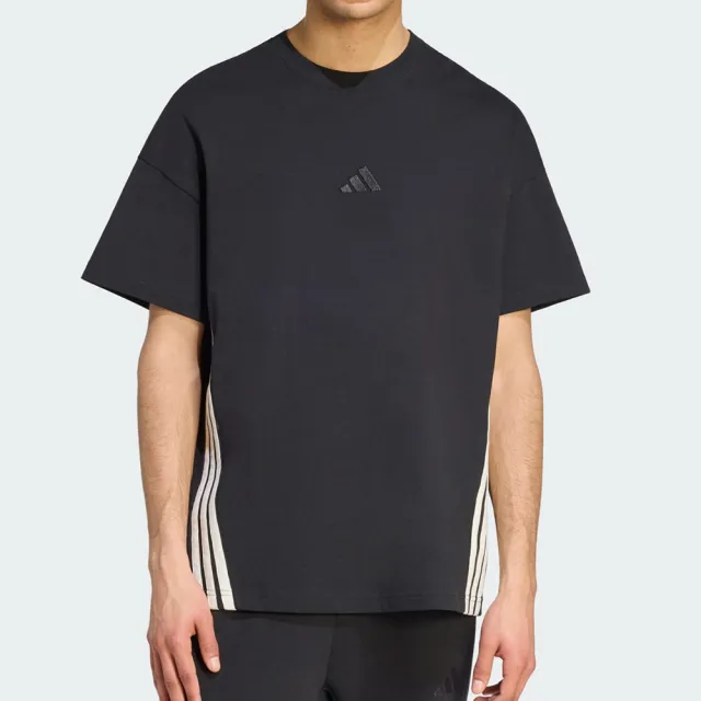 【adidas 愛迪達】M Ak 3S Tee Lo 男款 黑色 棉質 T恤 運動 休閒 短袖 KF2428
