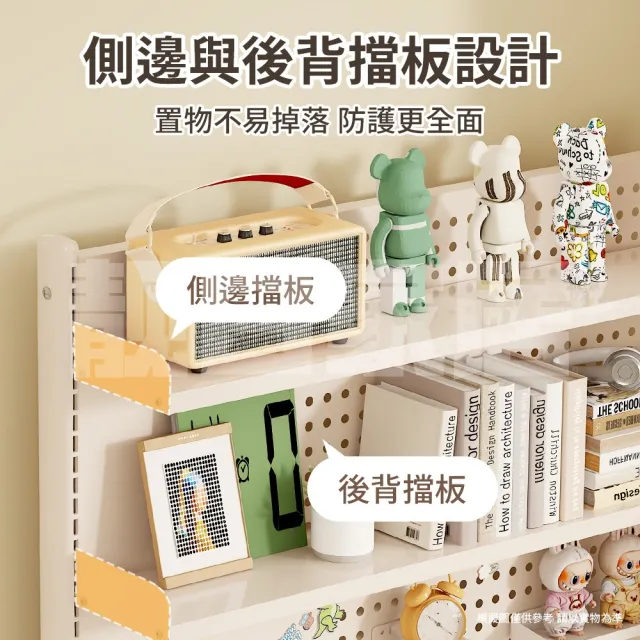 【靚白家居】全碳鋼 洞洞板桌上書架置物架螢幕收納架(寬80 x 高83 x 深 24公分)