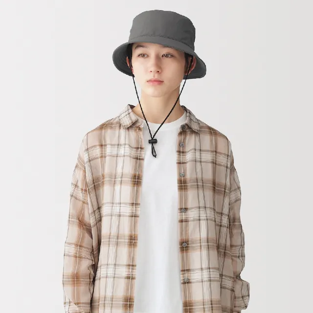 【MUJI 無印良品】撥水加工漁夫帽(墨灰/黑色/米色/煙燻粉)56.5-59cm
