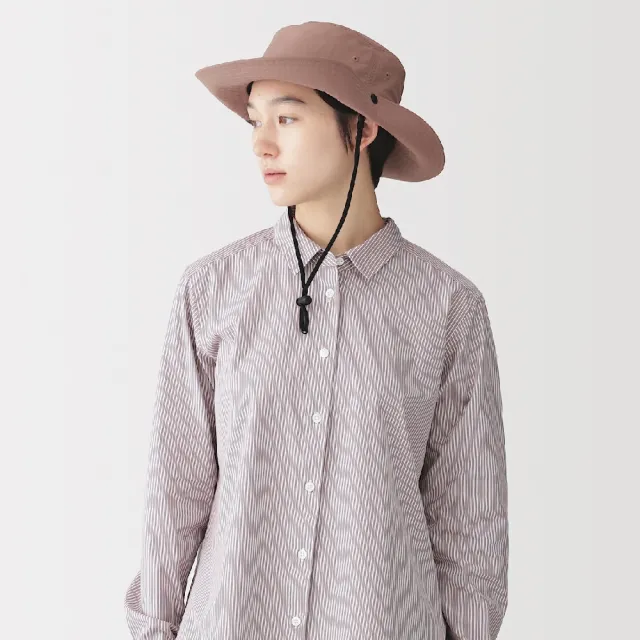【MUJI 無印良品】撥水加工有簷帽(墨灰/黑色/米色/煙燻粉)56.5-59cm