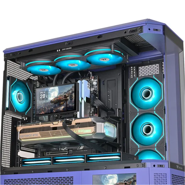 【Thermaltake 曜越】ST360 Ultra ARGB Sync一體式水冷散熱器 7吋LCD液晶螢幕 直橫擺放側出水管設計2500RPM