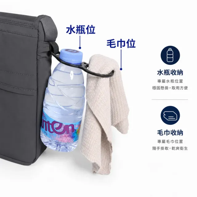【NVDO】雙11 簡約防潑水側背健走包 側背包 零錢包 可放水壺毛巾