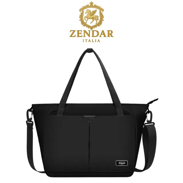 【ZENDAR】台灣總代理 限量6折 俐落純粹手提包肩背包 FLY系列 全新專櫃展示品(黑色 男包 女包)