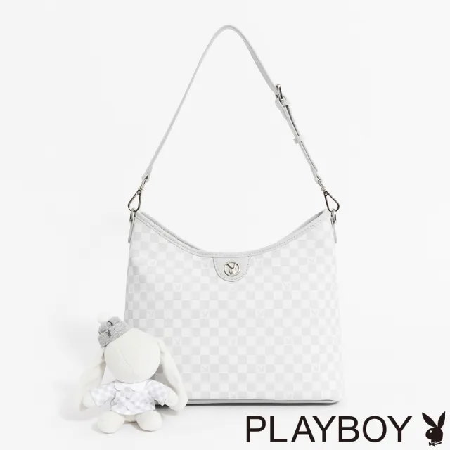 【PLAYBOY】PLAYBOY - 肩背包附長短背 Dream Strider系列 - 灰色