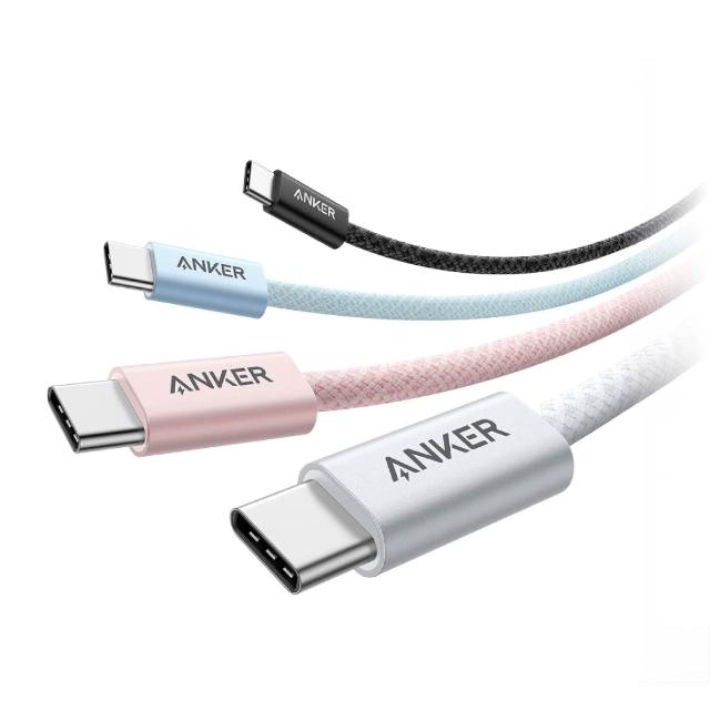 【Anker】官方授權直營 A8060 240W Type-C 耐髒充電線-1m(黑/白/藍/粉)