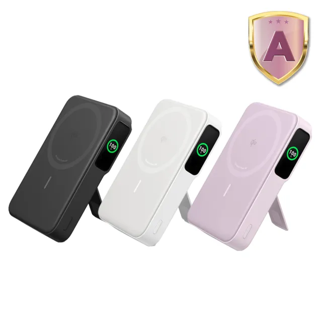 【Anker】官方授權直營 A1654 磁吸行動電源 10000mAh Qi2 27W(白/Wh標示/數顯/支架/Magsafe)