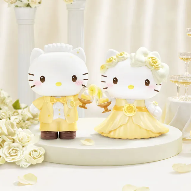 【YENDAR 研達】三麗鷗Hello Kitty&Dear Daniel世紀婚禮系列公仔盲盒[單盒](浪漫婚禮)